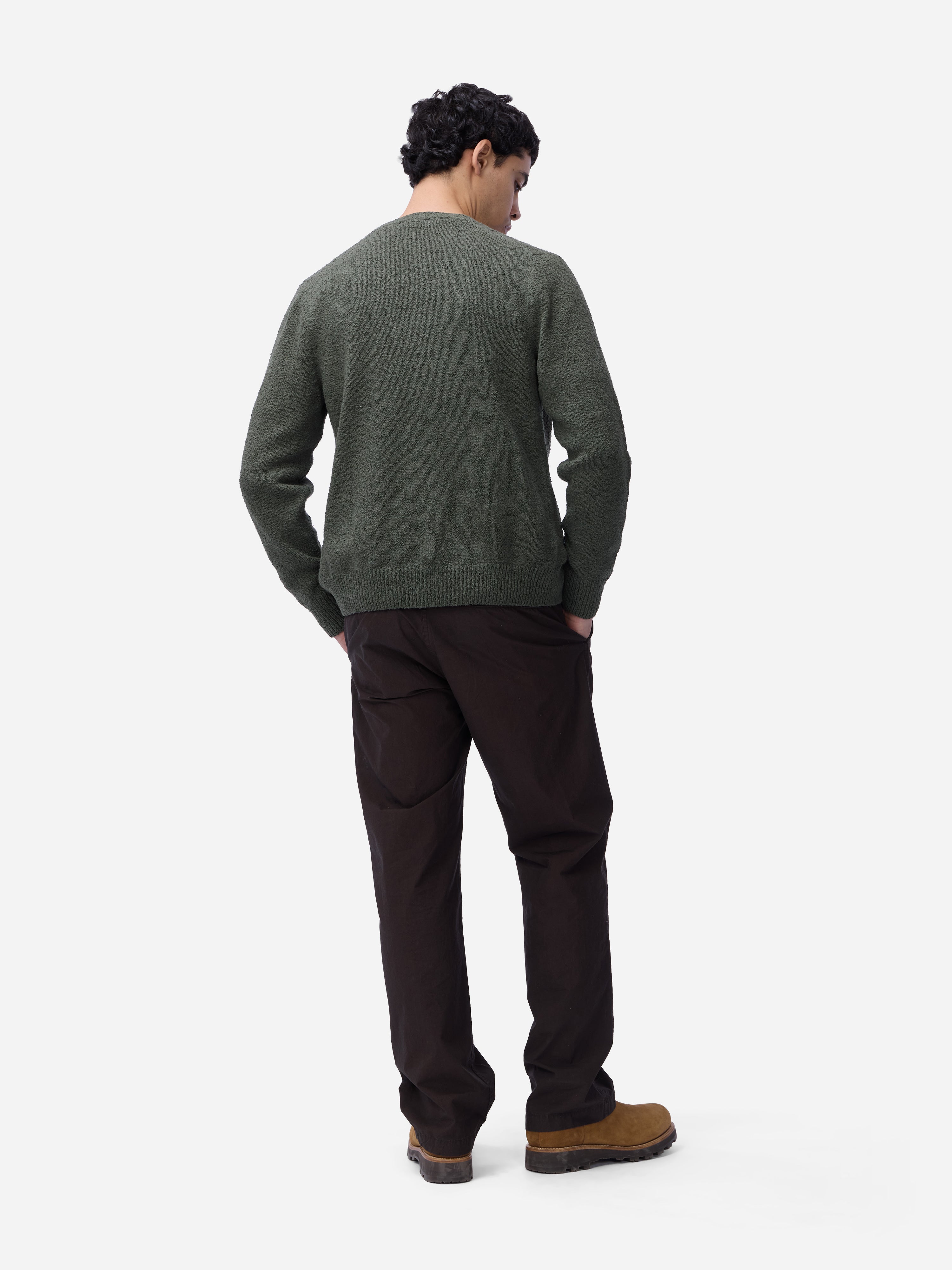 Classic Cardigan ~ Olive Boucle – 3sixteen