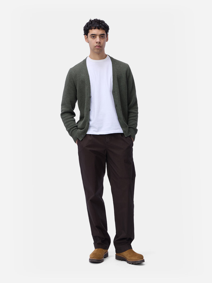 Classic Cardigan ~ Olive Boucle