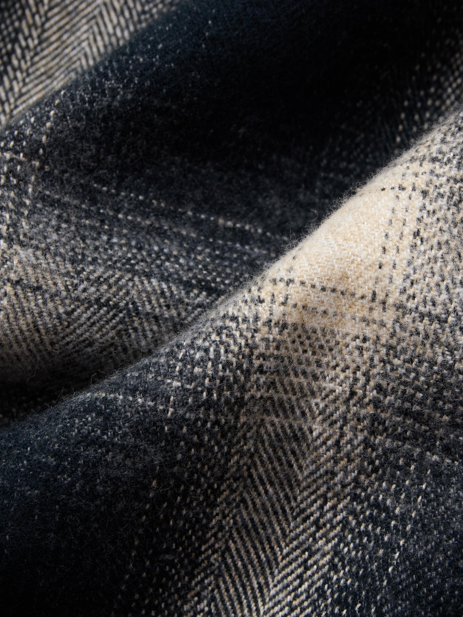 Crosscut Flannel ~ Black Ombre Plaid