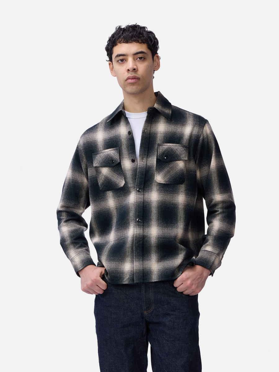 Crosscut Flannel ~ Black Ombre Plaid 3sixteen Crosscut Flannel ~ Black Ombre Plaid 3sixteen