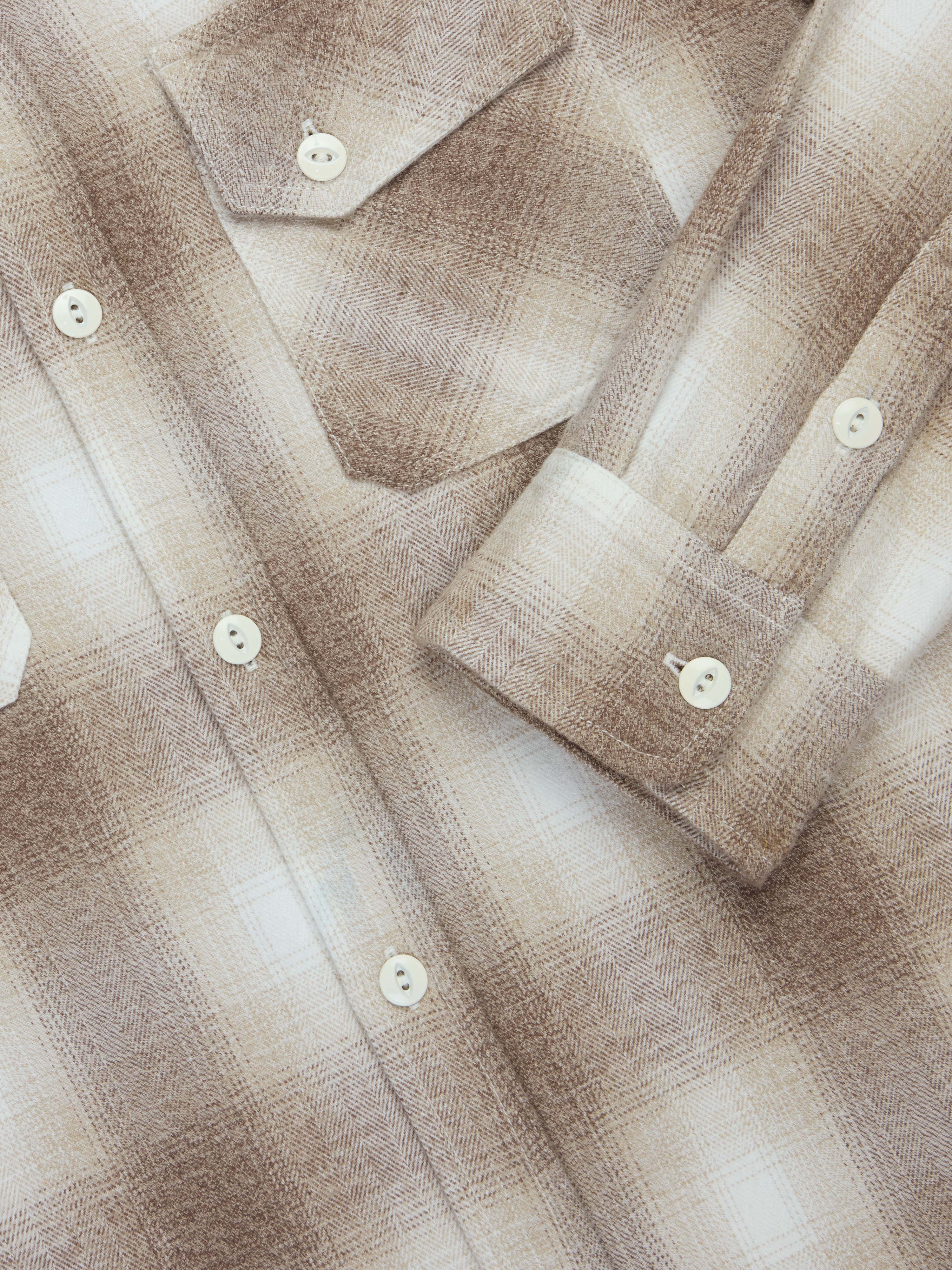 Crosscut Flannel ~ Sand Ombre Plaid – 3sixteen