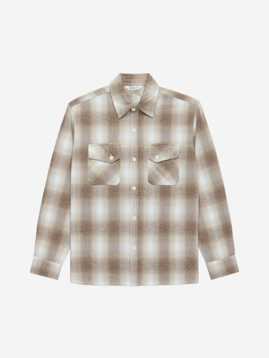 Crosscut Flannel ~ Sand Ombre Plaid