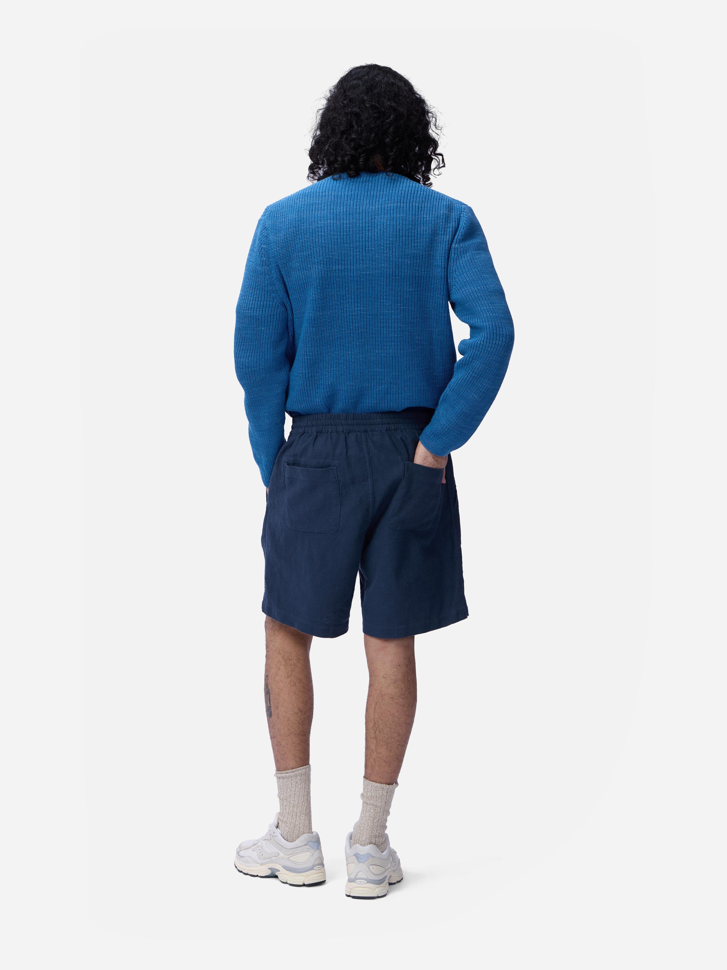 Drawstring Short ~ Navy Linen – 3sixteen