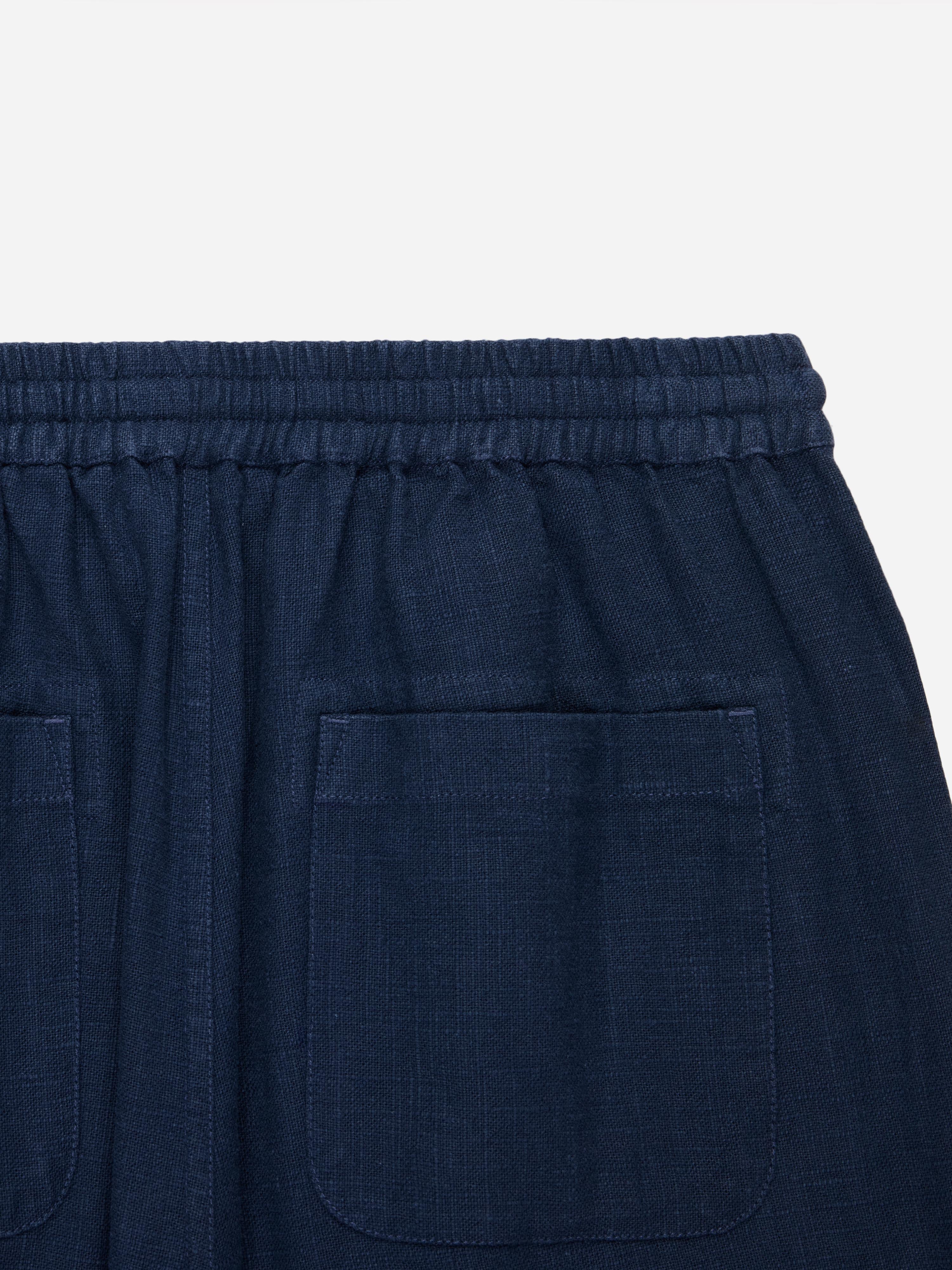 Drawstring Short ~ Navy Linen – 3sixteen
