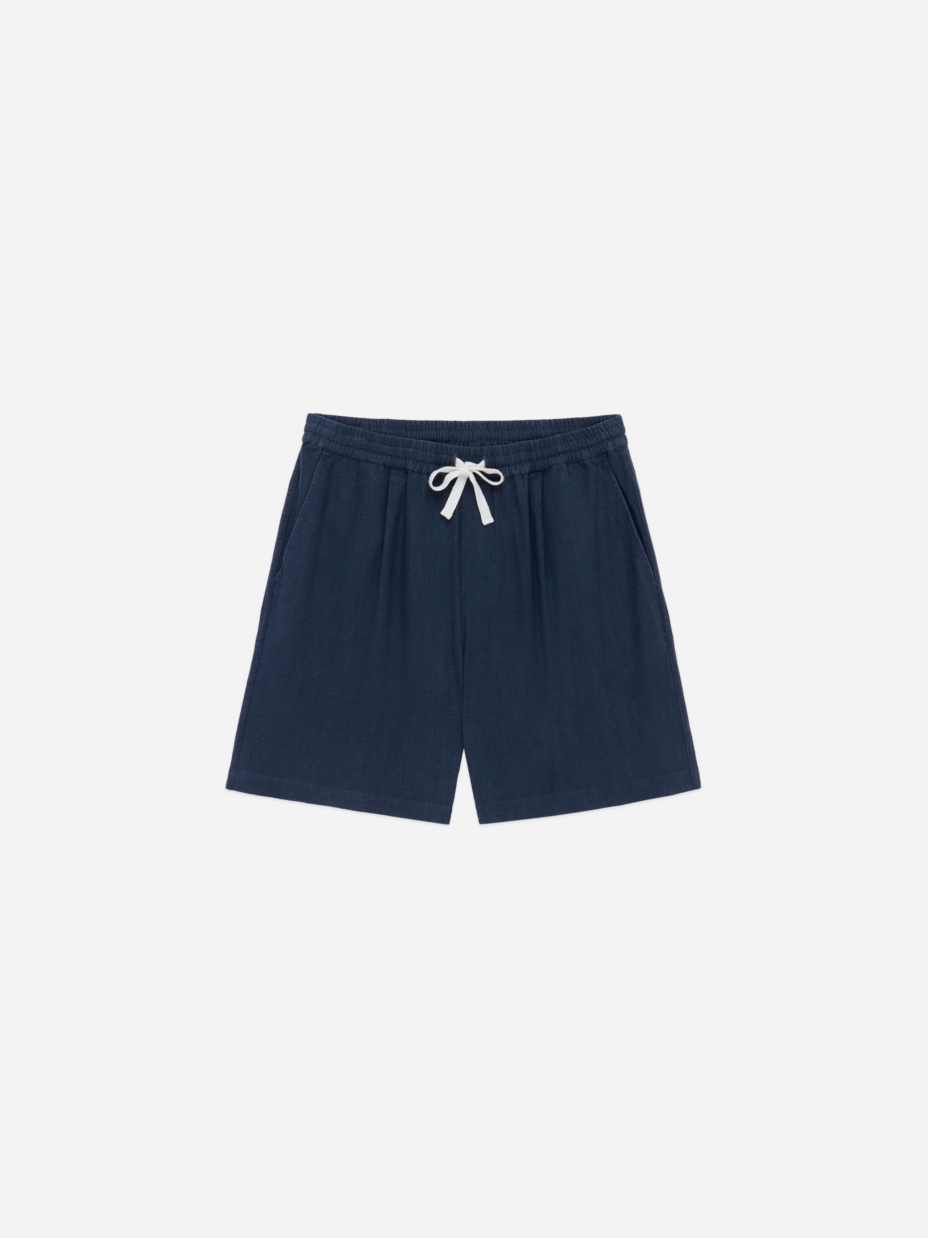 Drawstring Short ~ Navy Linen – 3sixteen
