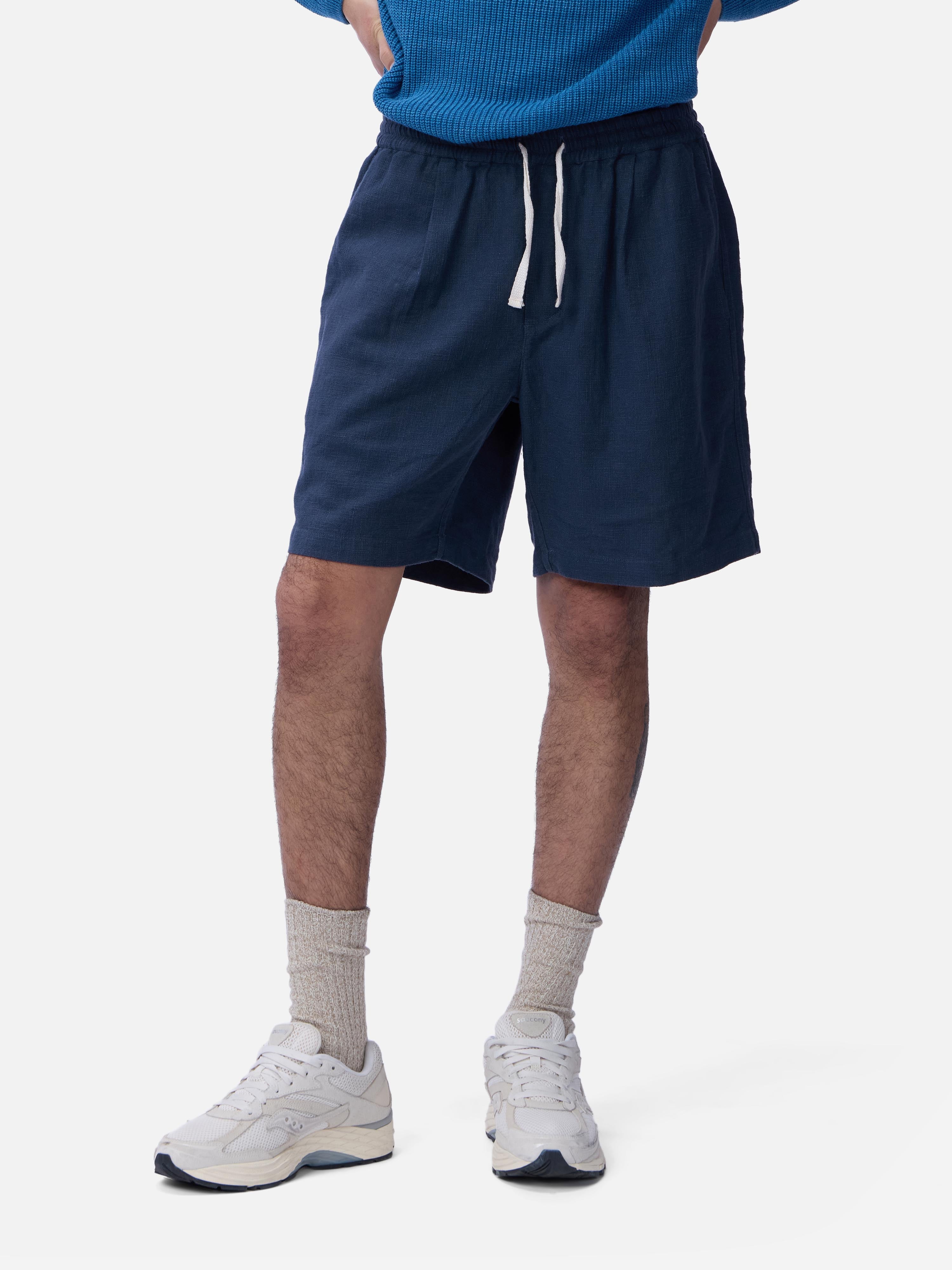 Drawstring Short ~ Navy Linen – 3sixteen
