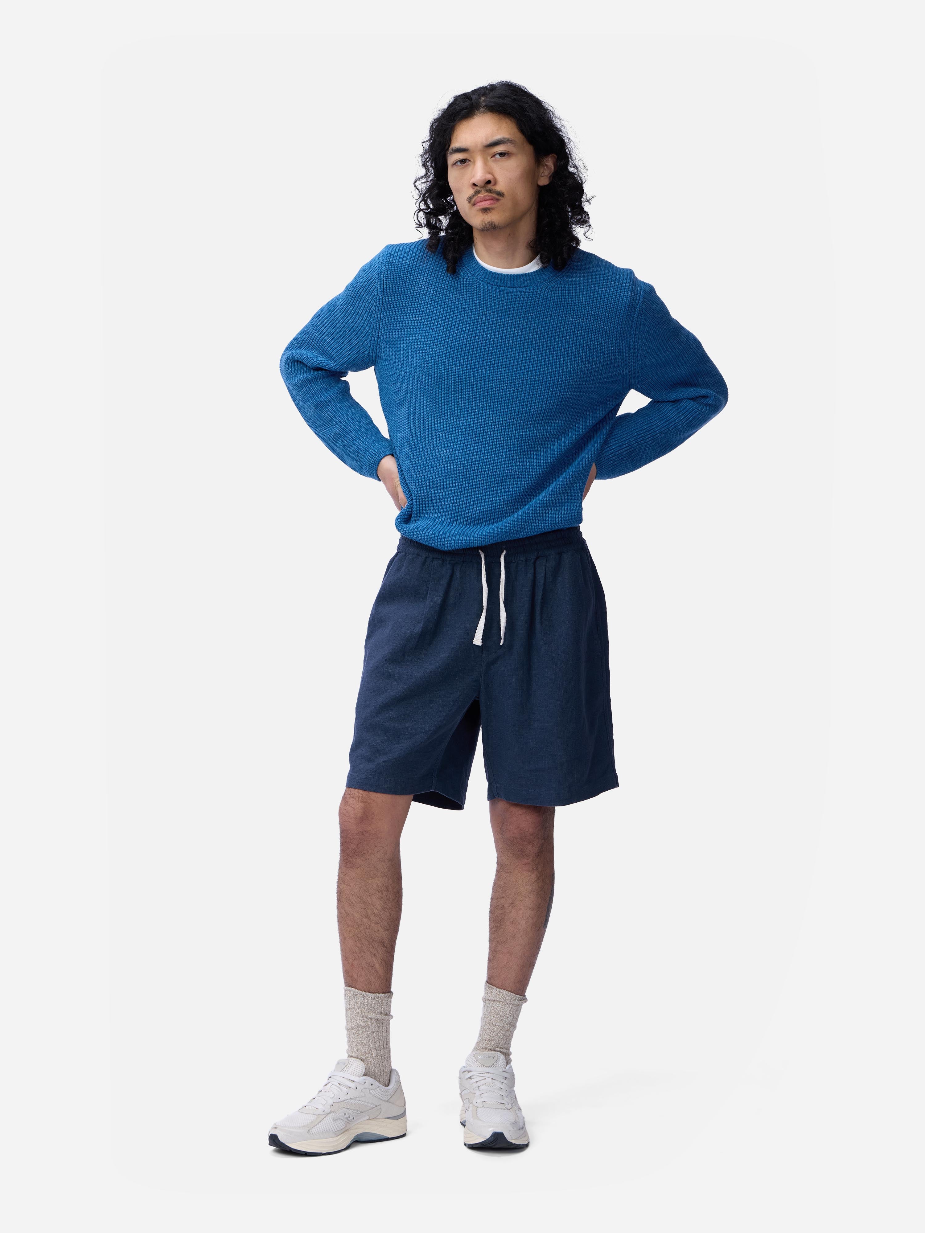 Drawstring Short ~ Navy Linen – 3sixteen