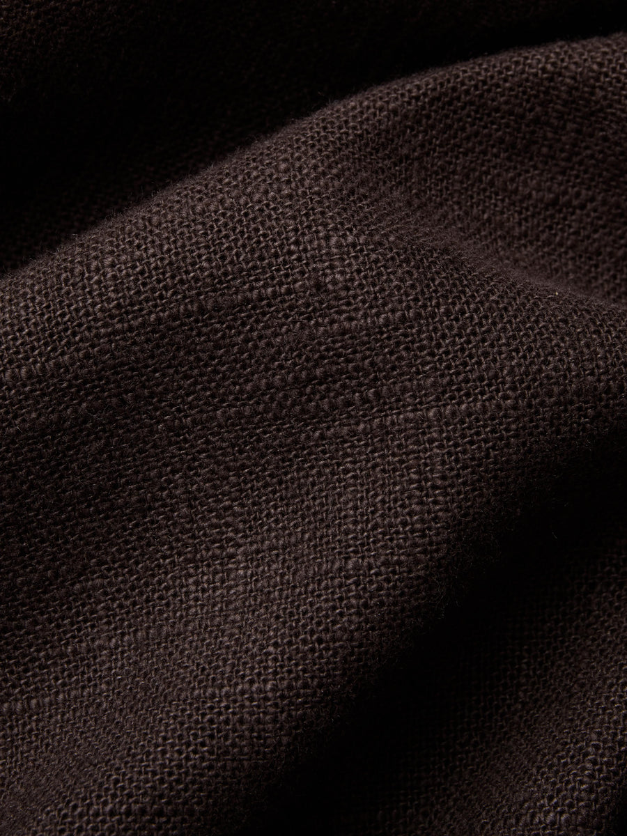 Close-up of brown fabric texture