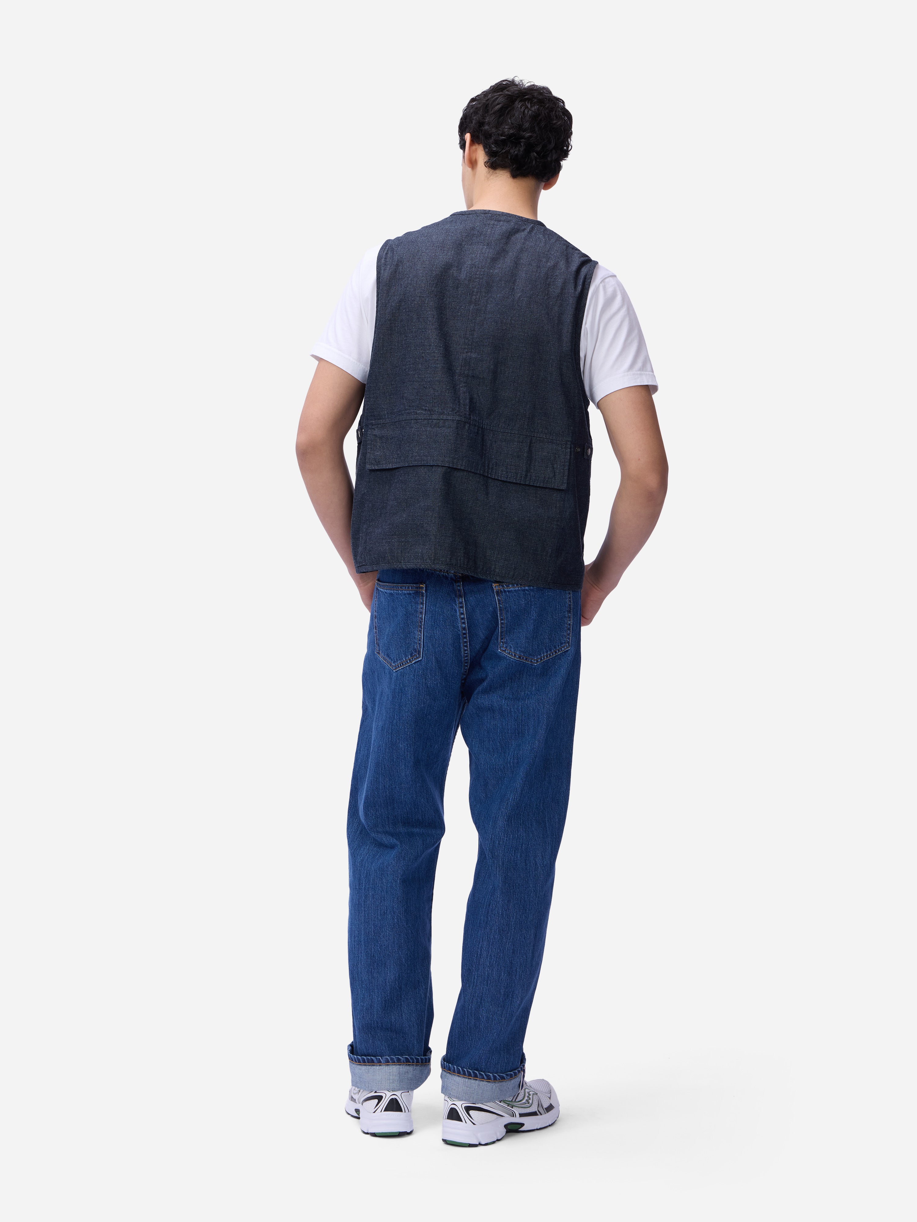 SIIILON　ベスト Field Vest ~ Indigo Ripstop – 3sixteen