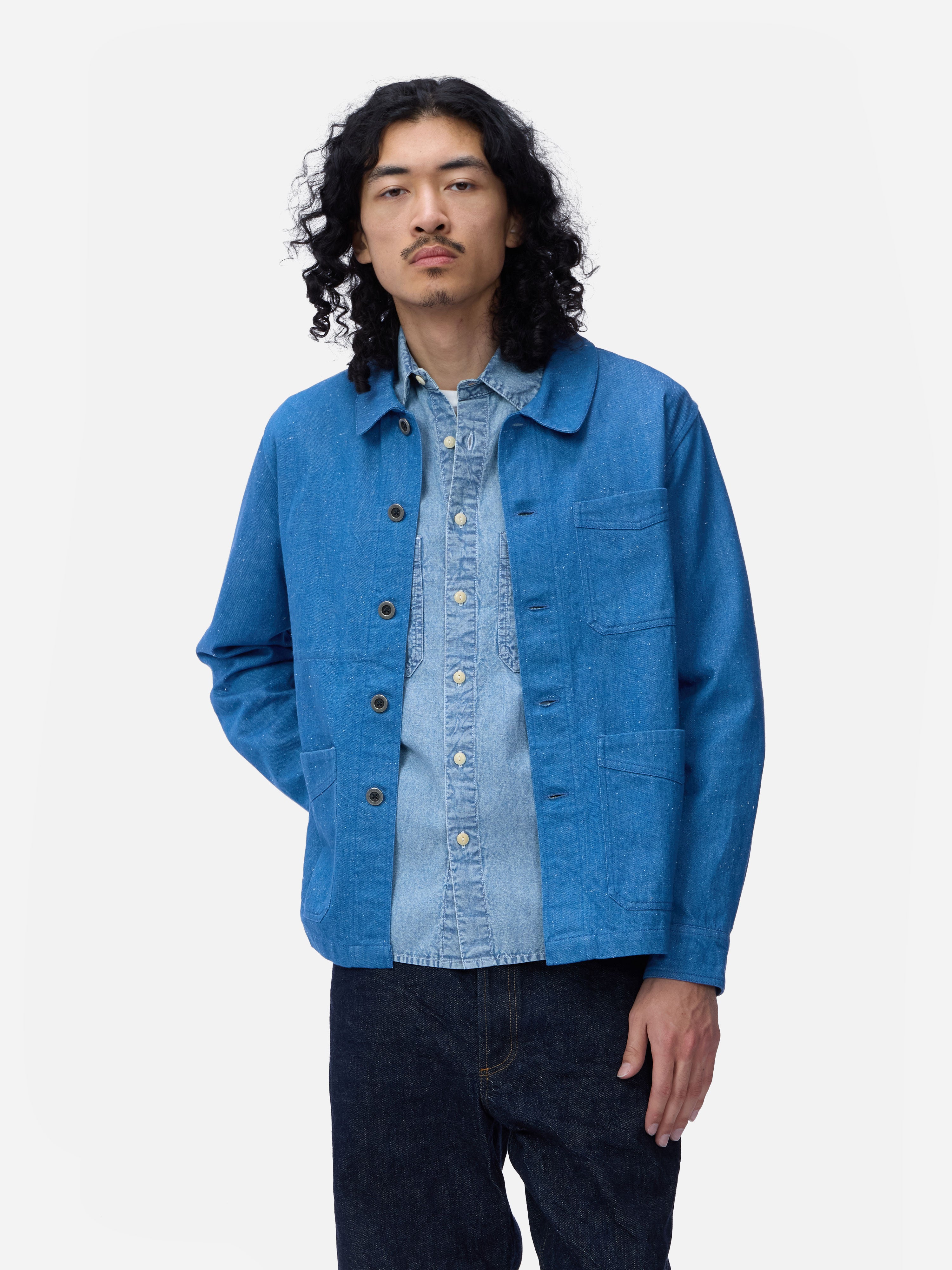 French Work Jacket ~ Light Indigo – 3sixteen