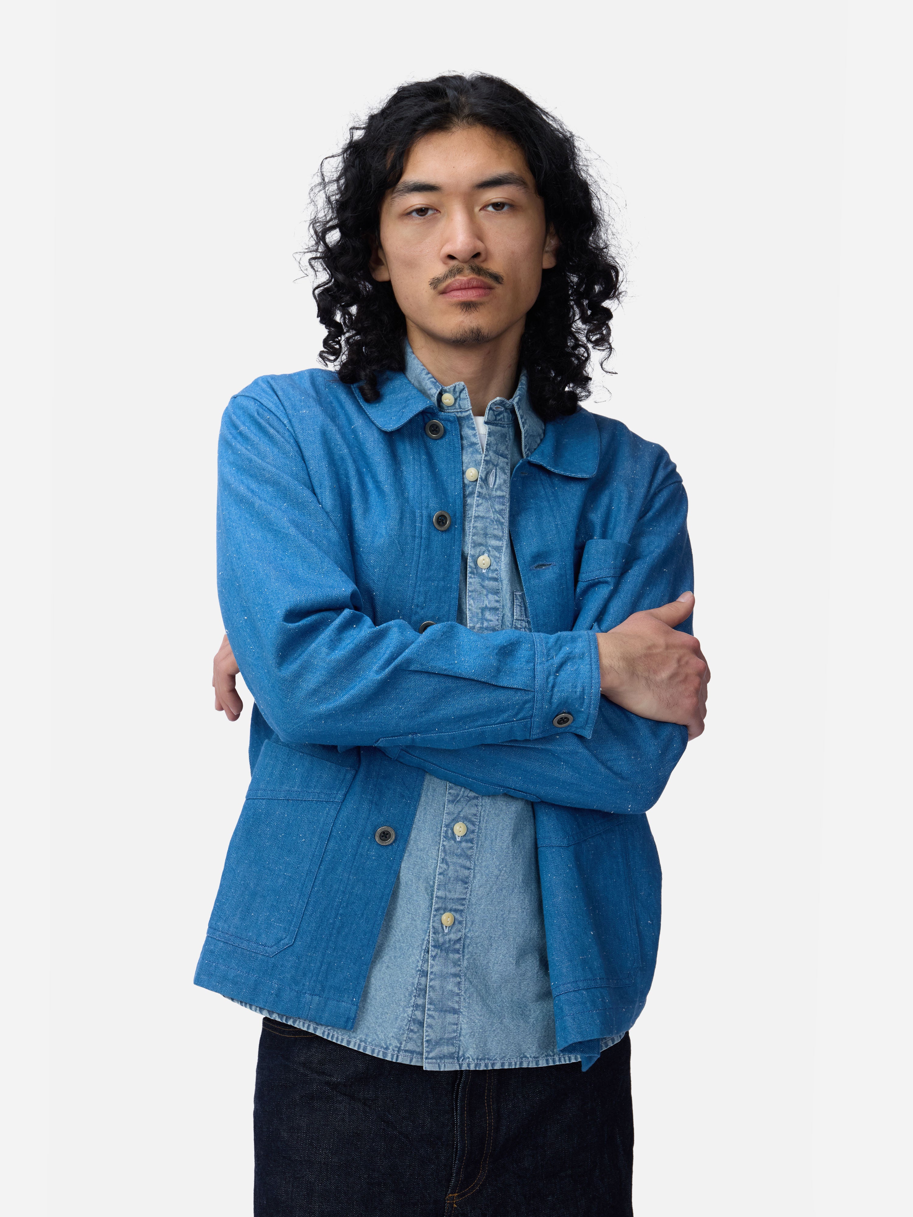 French Work Jacket ~ Light Indigo – 3sixteen