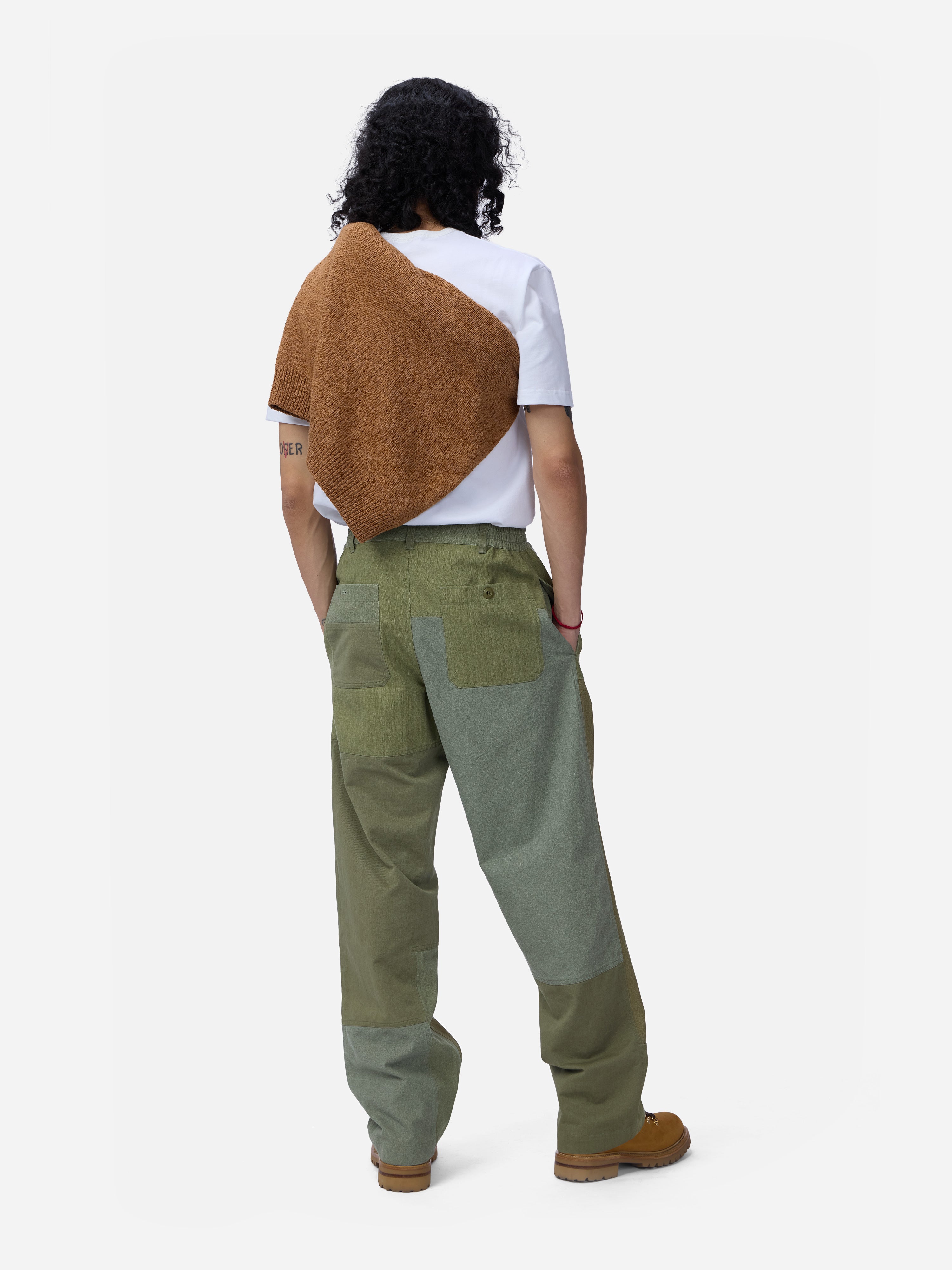 Harvest Pant ~ Patchwork Olive – 3sixteen
