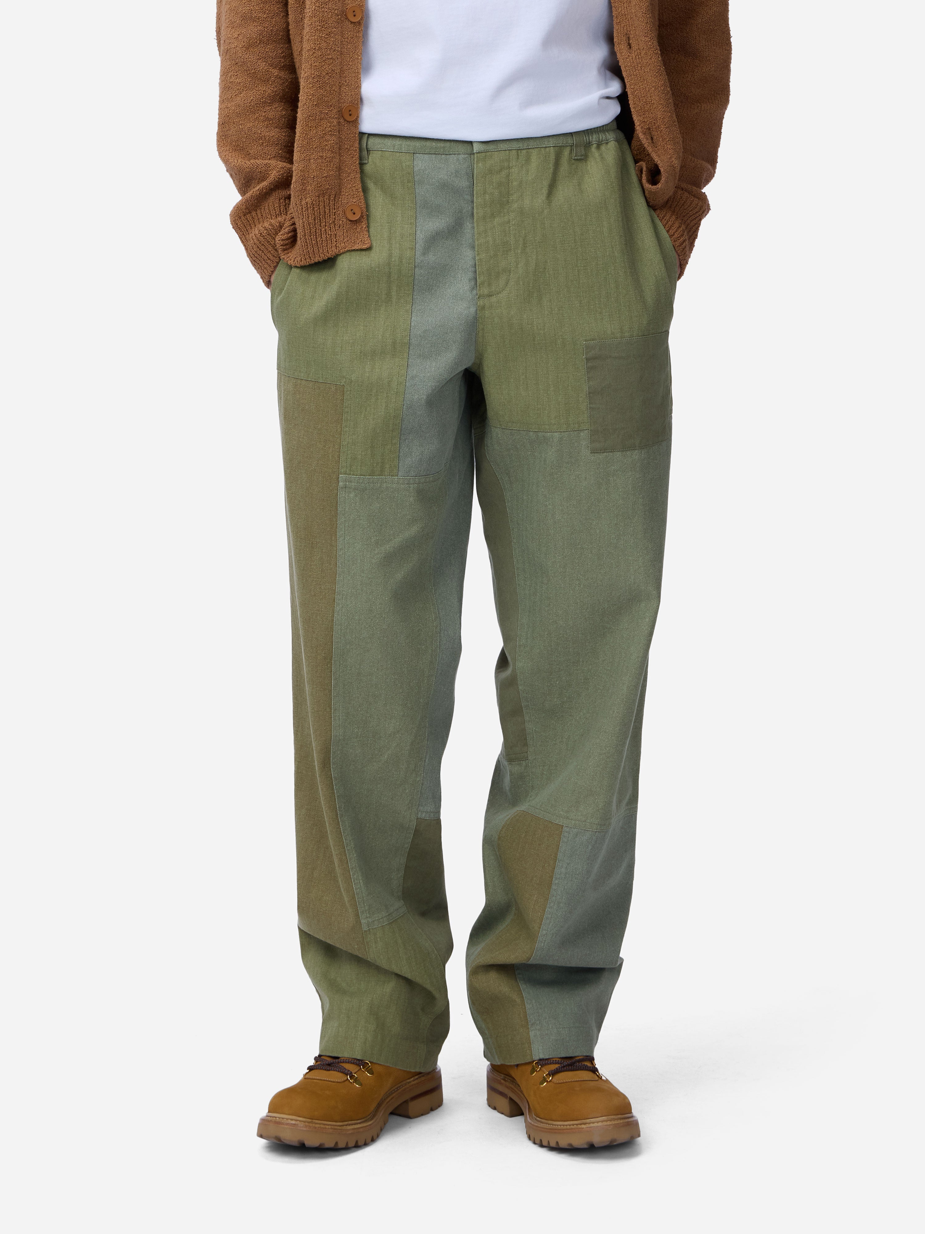 Harvest Pant ~ Patchwork Olive – 3sixteen