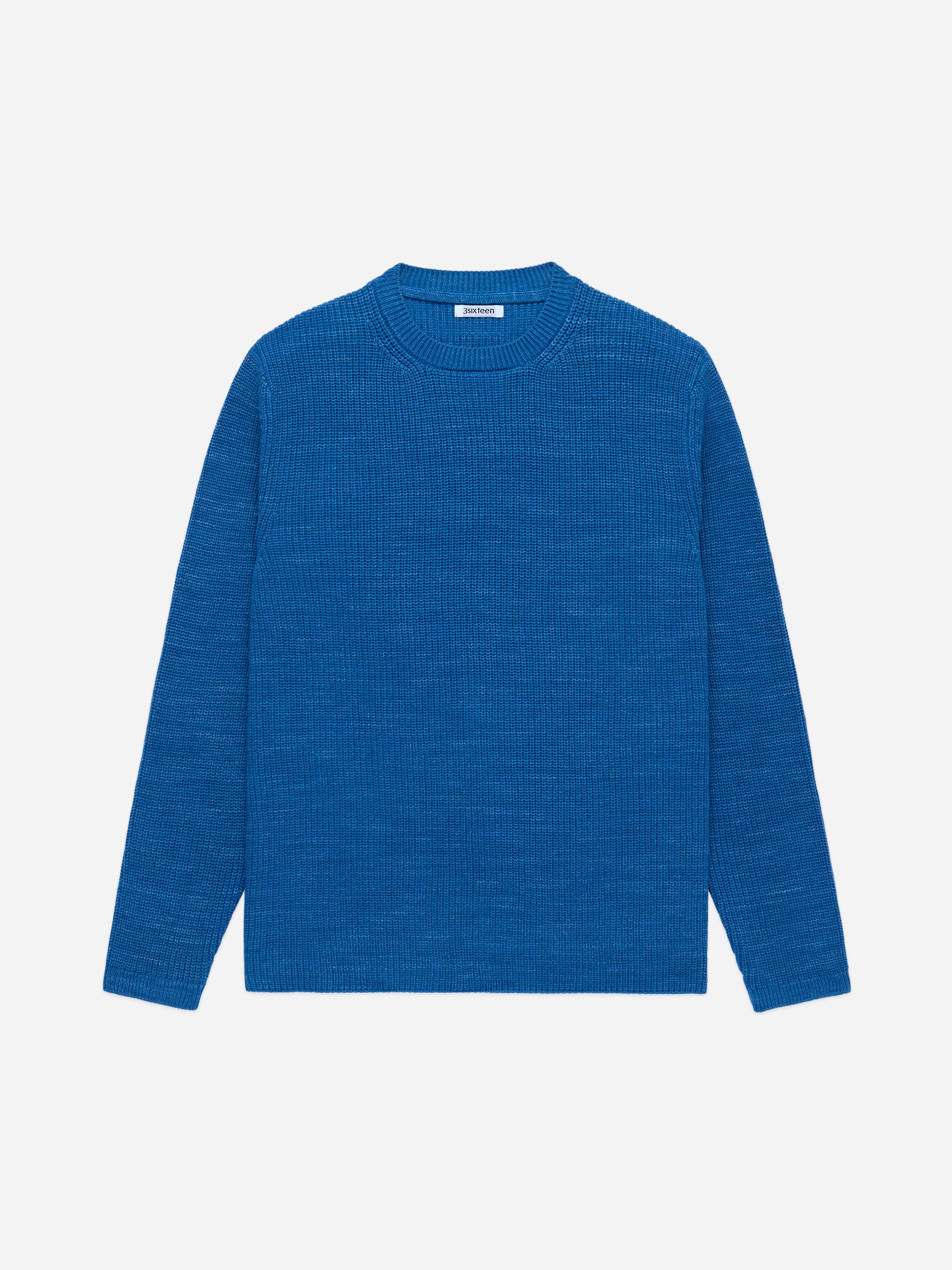 Long Sleeve Knit T-Shirt ~ Vintage Blue – 3sixteen