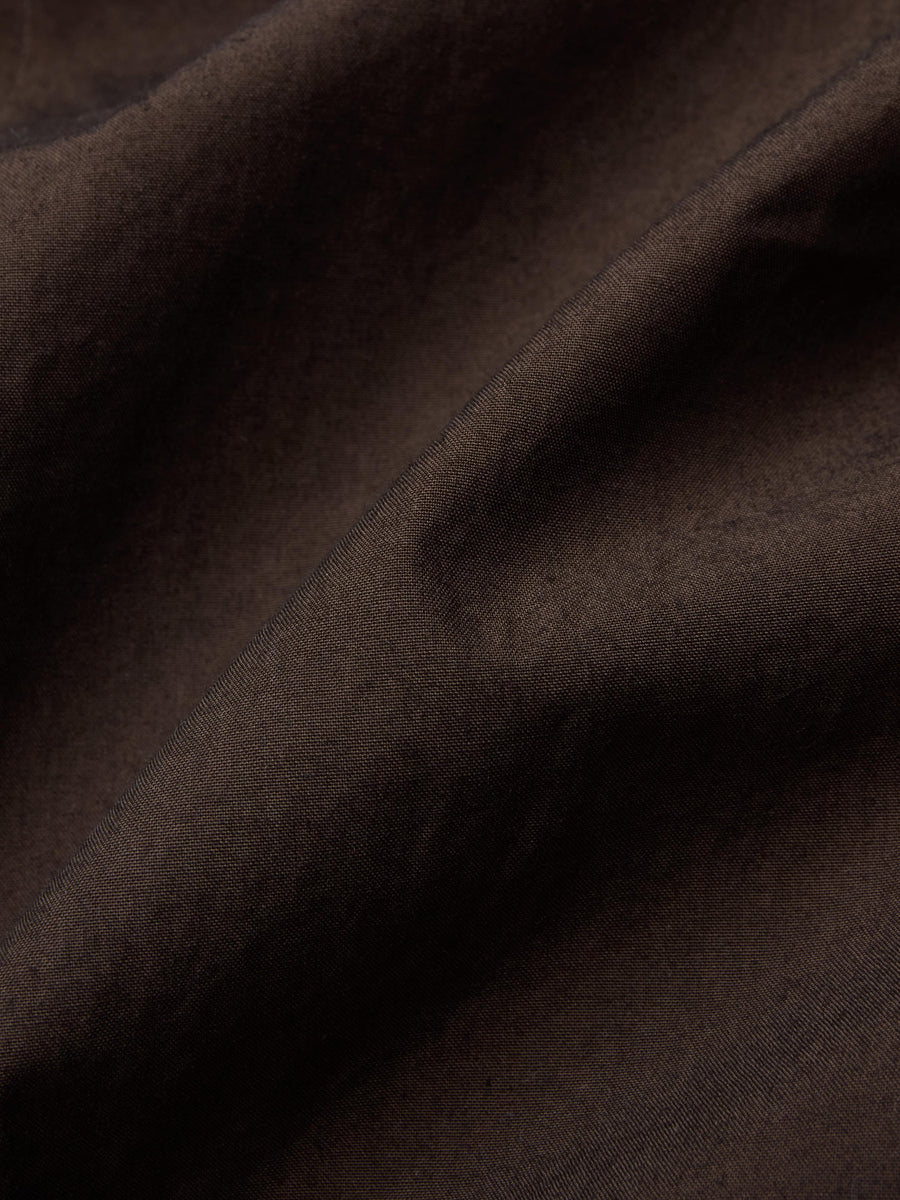 Close-up of brown fabric texture