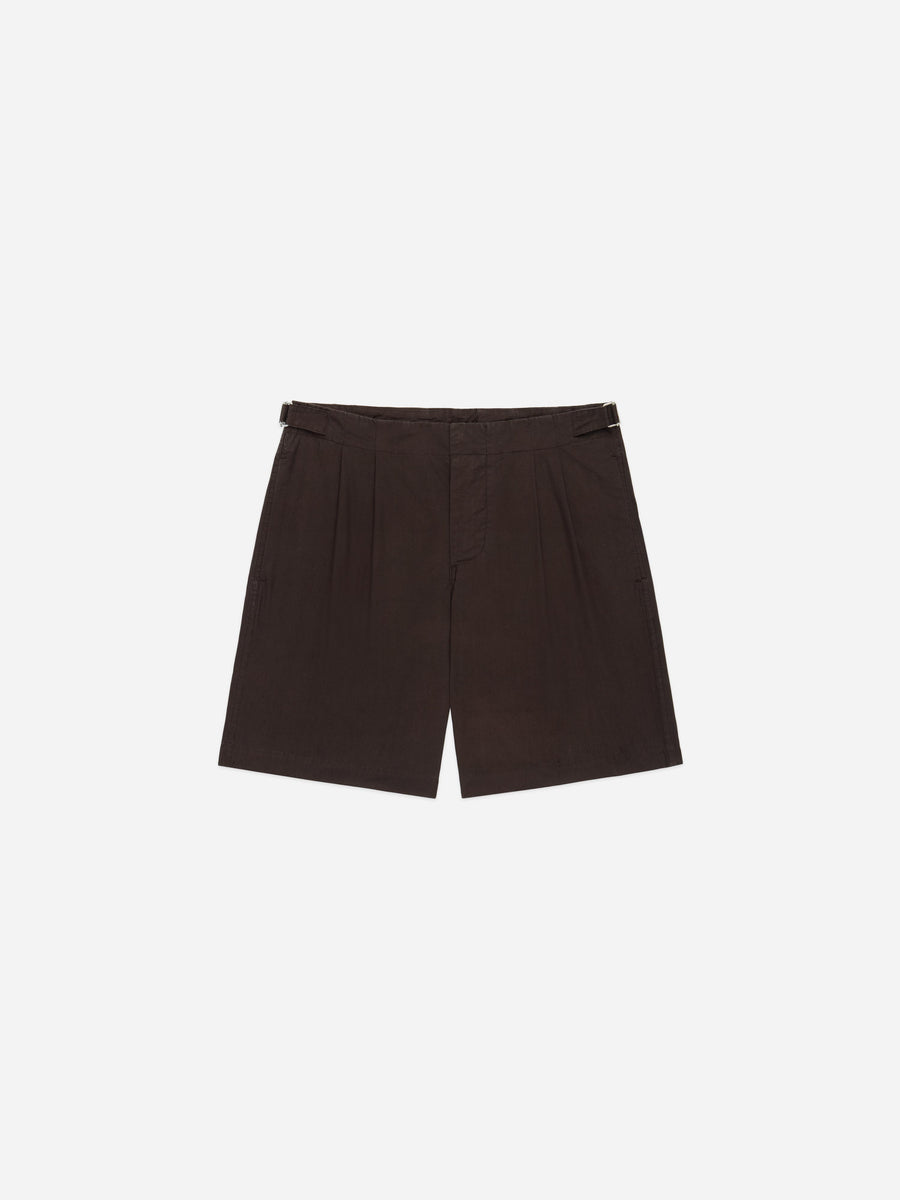 Brown shorts on a white background