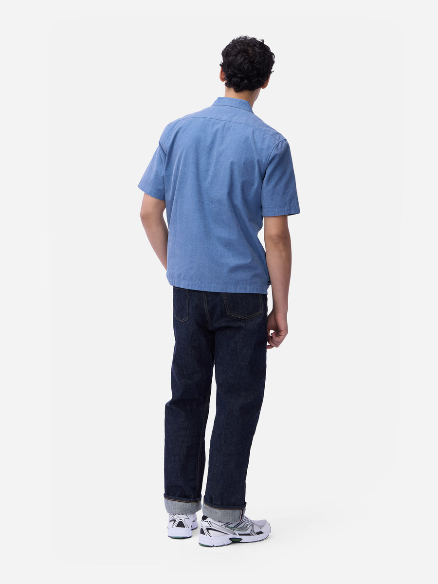 Short Sleeve Workshirt ~ Blue Pigment Dye