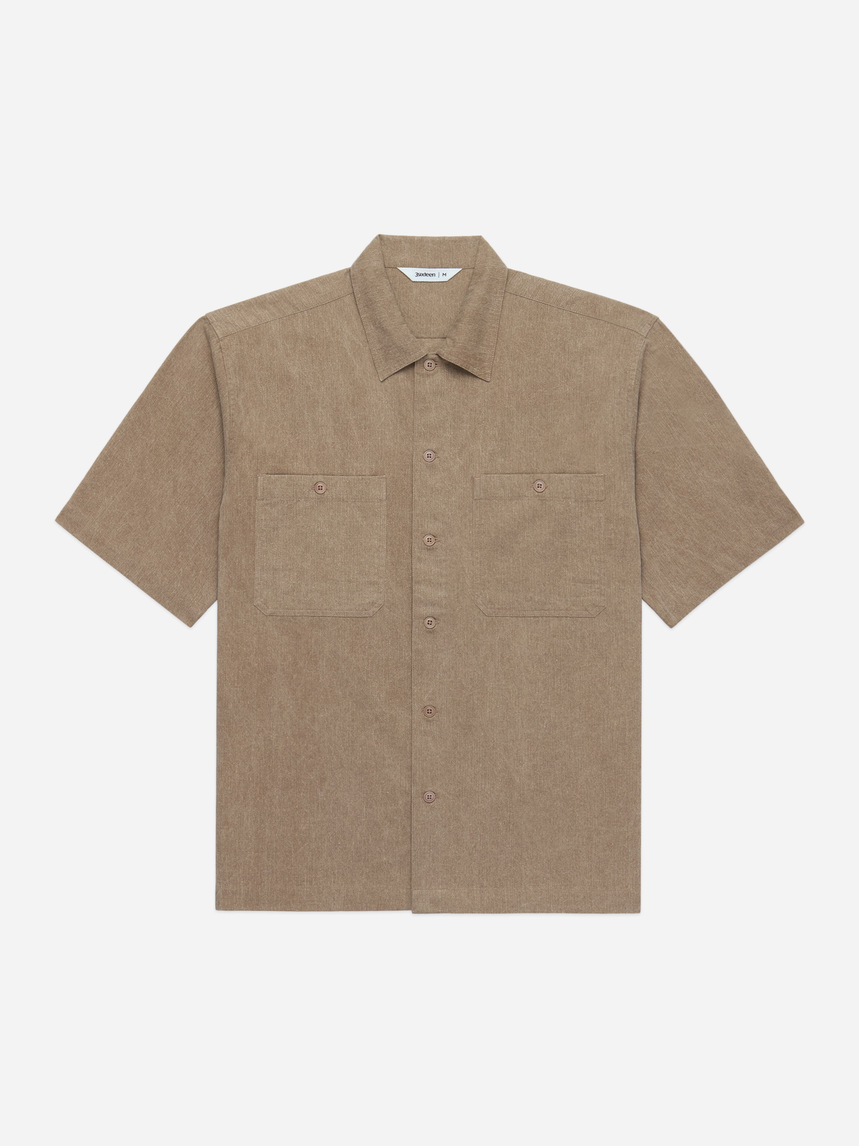Short Sleeve Workshirt ~ Brown Pigment Dye – 3sixteen