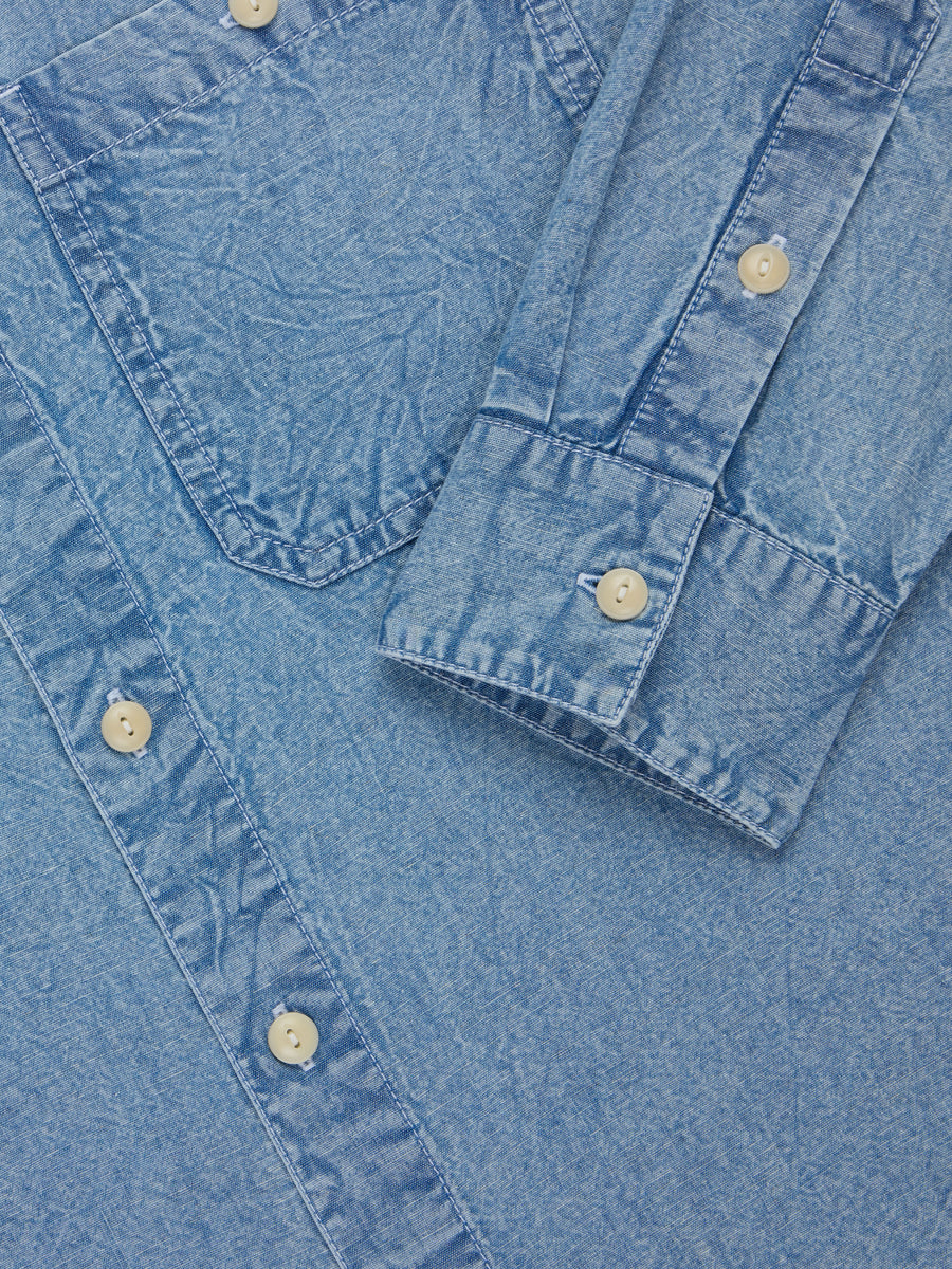 Utility Chambray Shirt ~ Washed Indigo