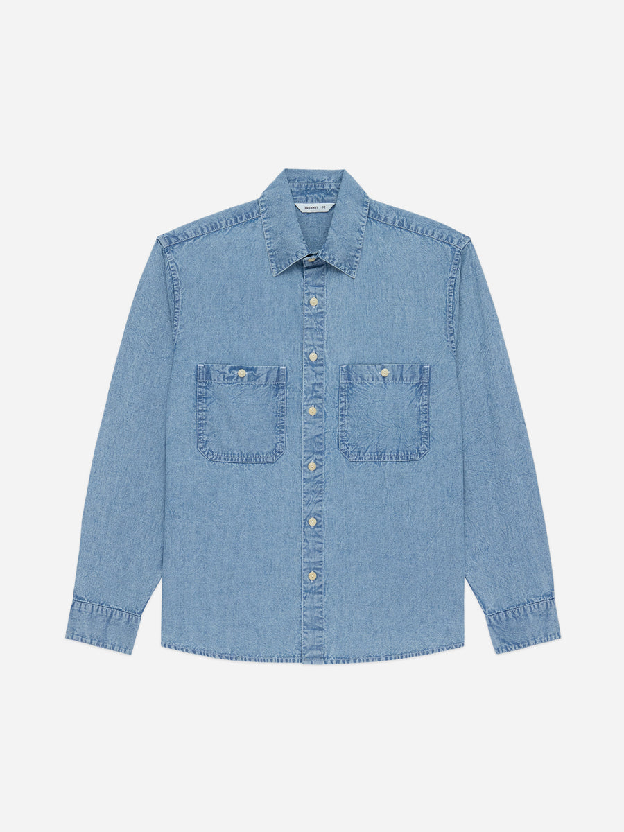 Utility Chambray Shirt ~ Washed Indigo