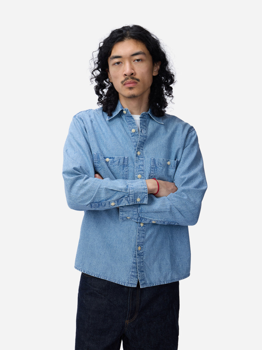 Utility Chambray Shirt ~ Washed Indigo