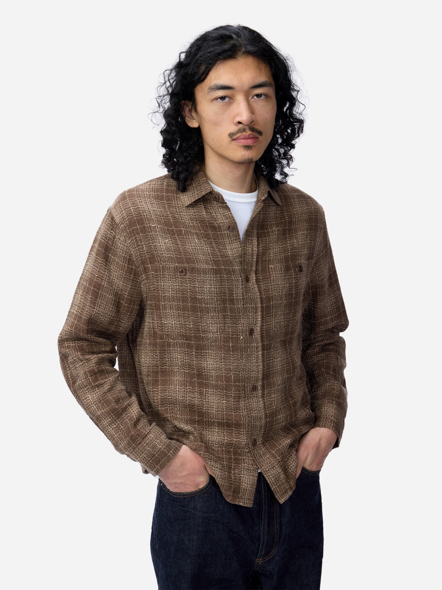 Utility Shirt ~ Drab Wavy Check
