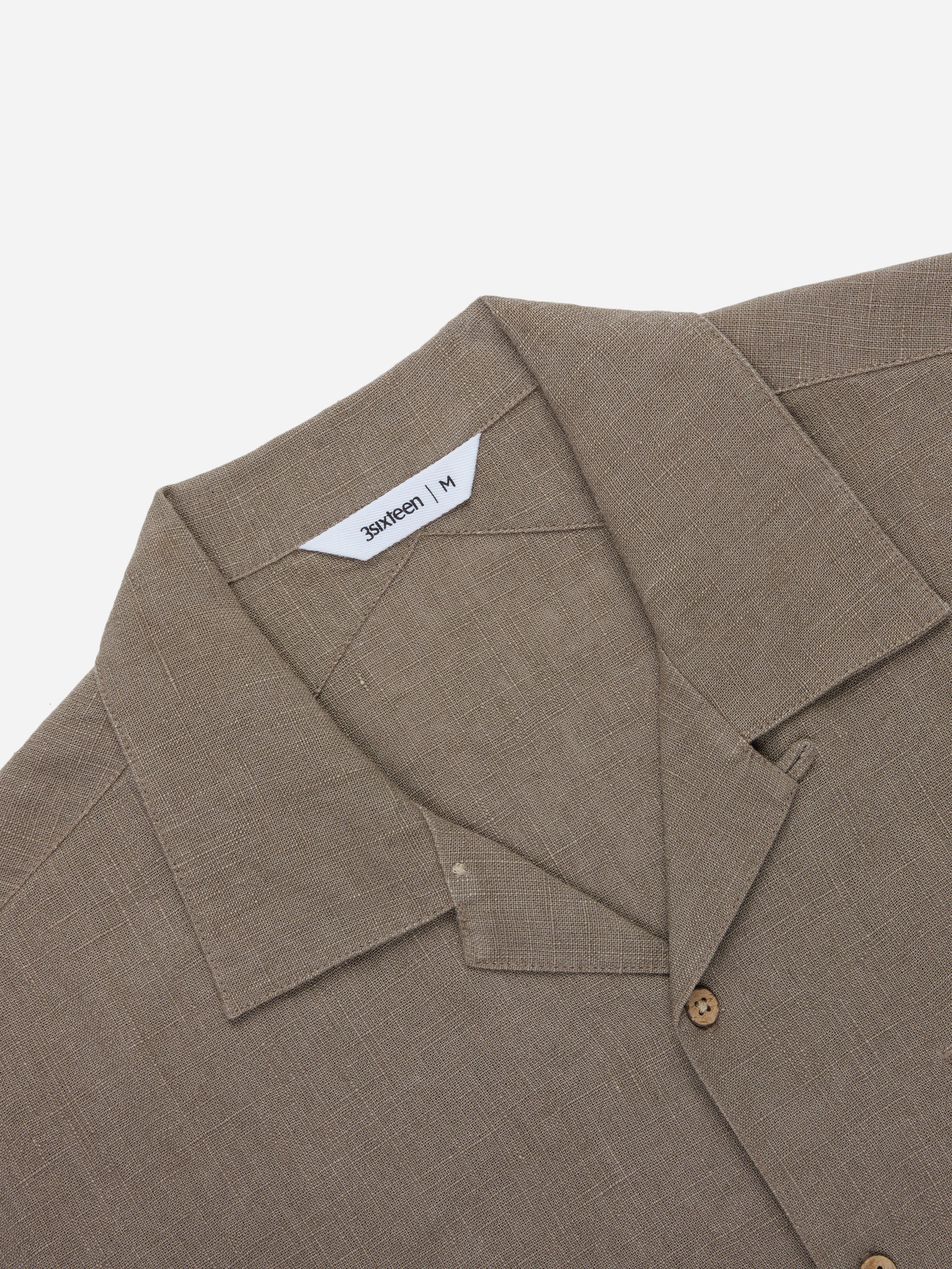 Vacation Shirt ~ Almond Linen – 3sixteen