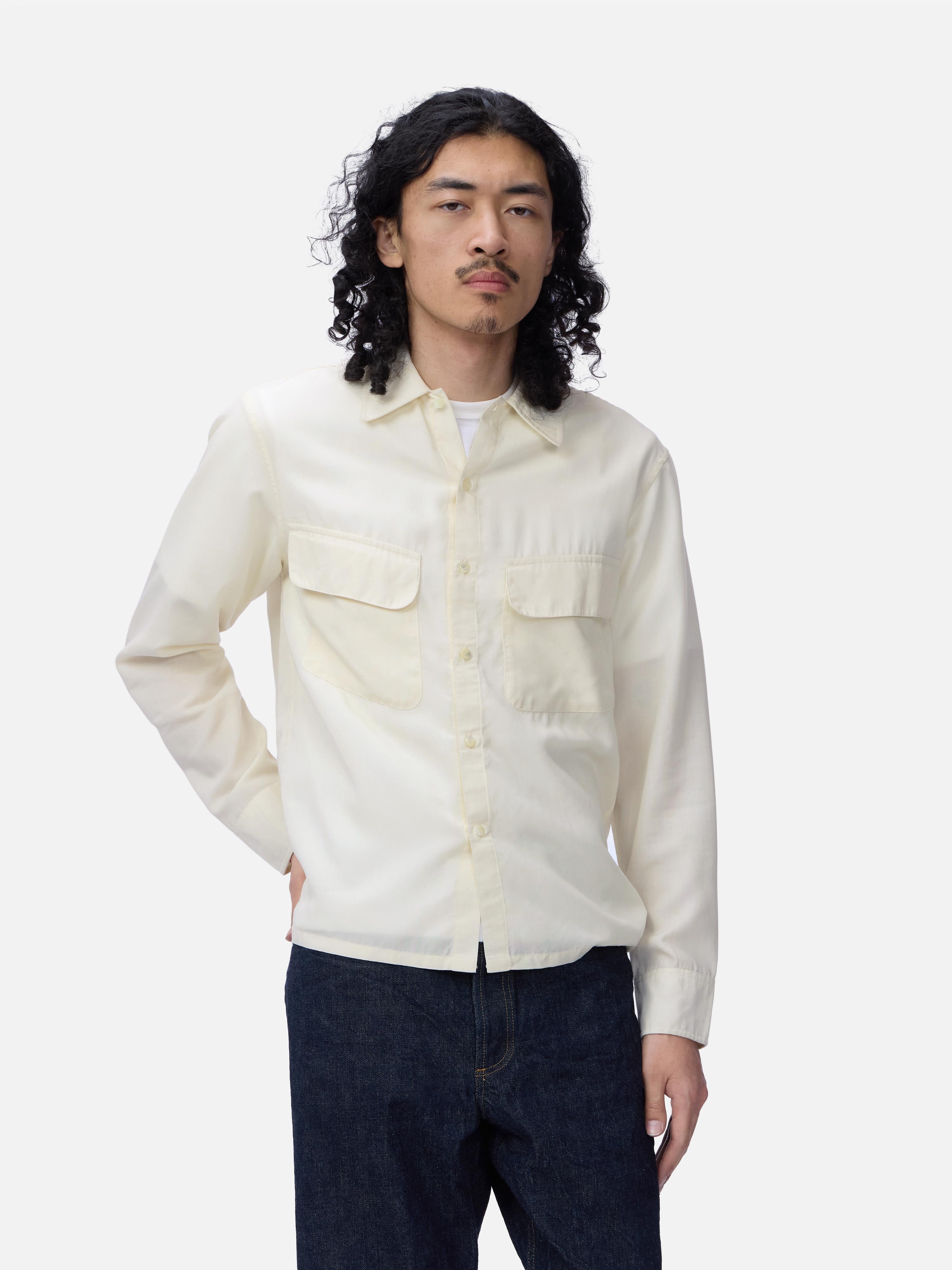 Western Overshirt ~ Ecru – 3sixteen