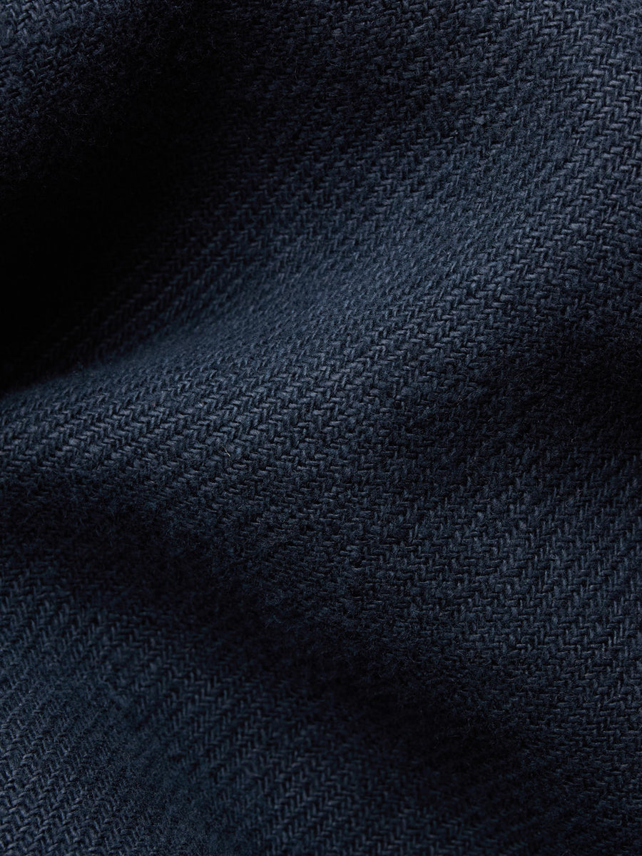 Close-up of dark blue fabric texture