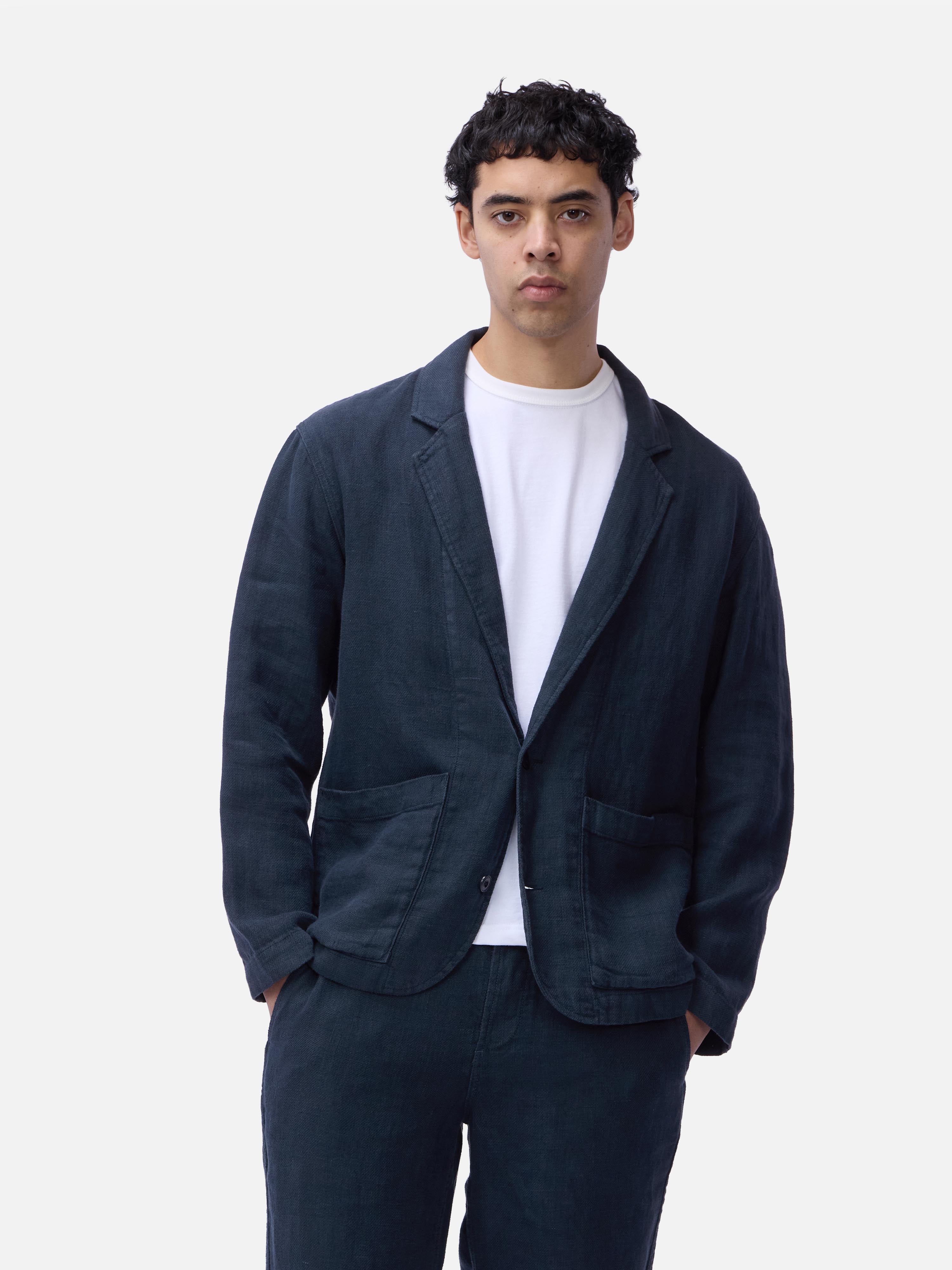 Work Blazer ~ Midnight Linen – 3sixteen
