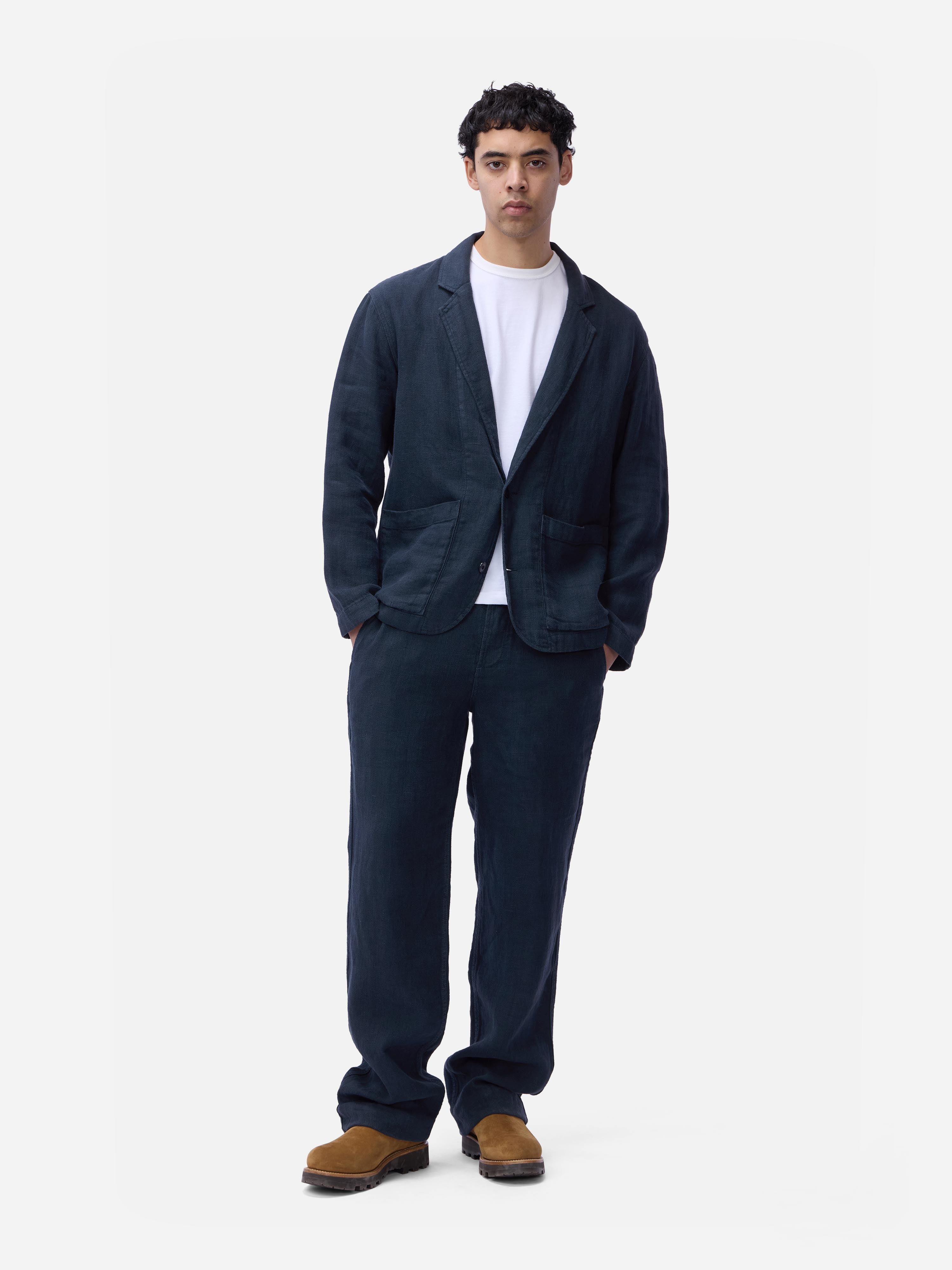 Work Blazer ~ Midnight Linen – 3sixteen