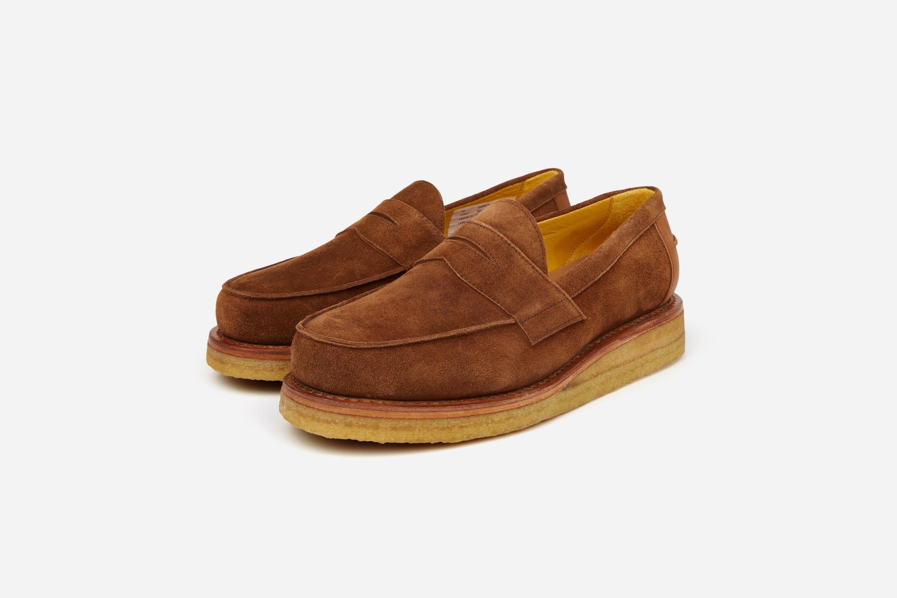 Crepe Wedge Loafer ~ Tan Snuff Suede – 3sixteen