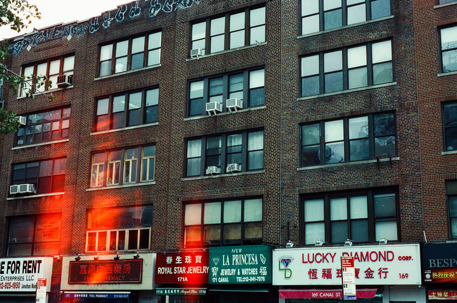 Jewelry storefronts on Canal Street in Chinatown.