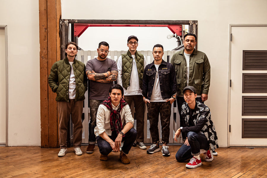 The 3sixteen team poses together in their office in Los Angeles.
