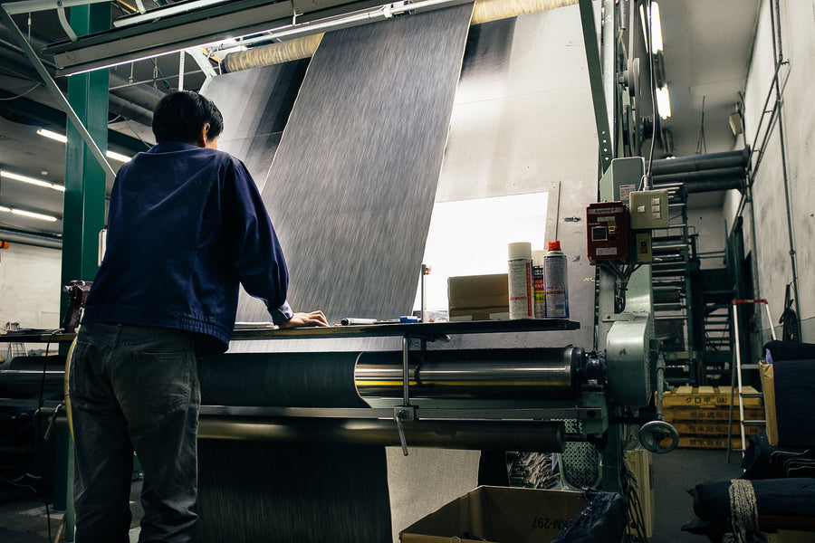 Every inch of finished denim is visually inspected to make sure there are no flaws or defects in the weave.