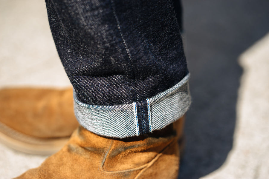 An up close look at the hairy texture on the 40BSP denim.