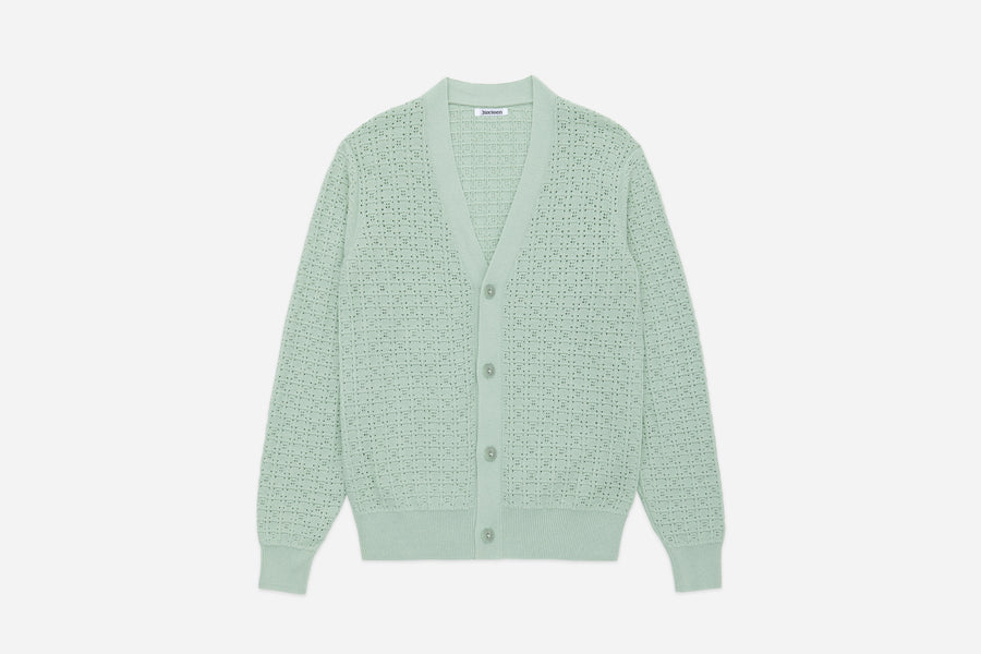 Classic Cardigan ~ Seafoam Domino