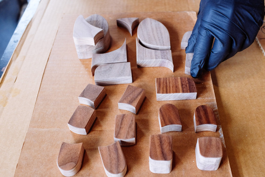 View of different sections of the wood design.