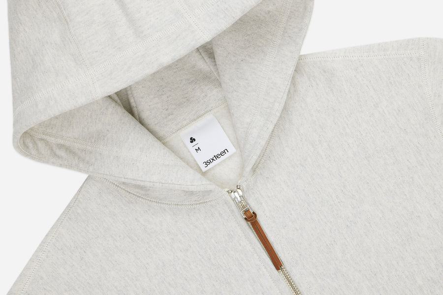 Heavyweight Zip Hoody ~ Oatmeal