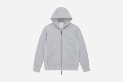 Heavyweight Zip Hoody Grey 3sixteen - Main Image