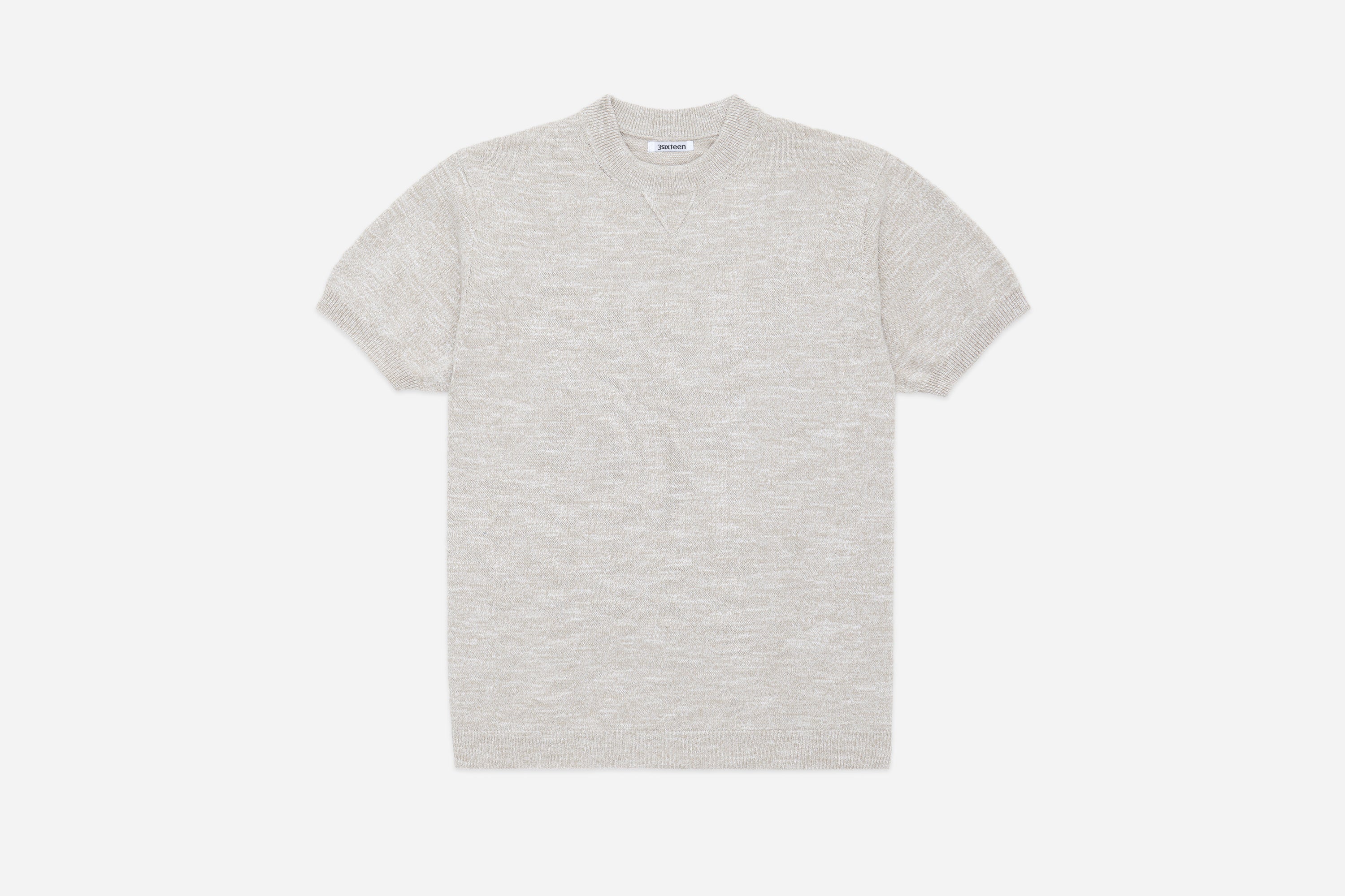 Knit T-Shirt ~ Natural Marled Yarn – 3sixteen