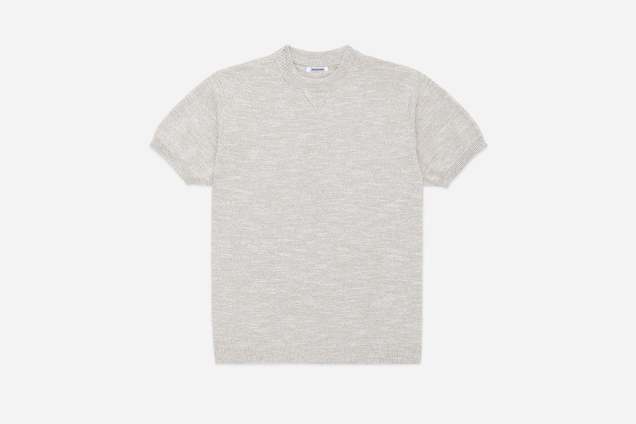 Knit T-Shirt ~ Natural Marled Yarn