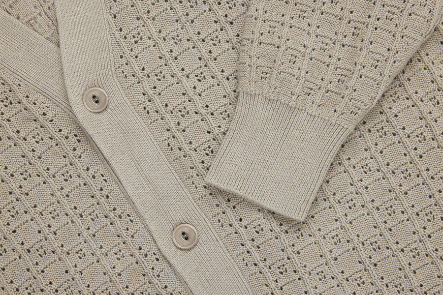 Classic Cardigan ~ Stone Domino