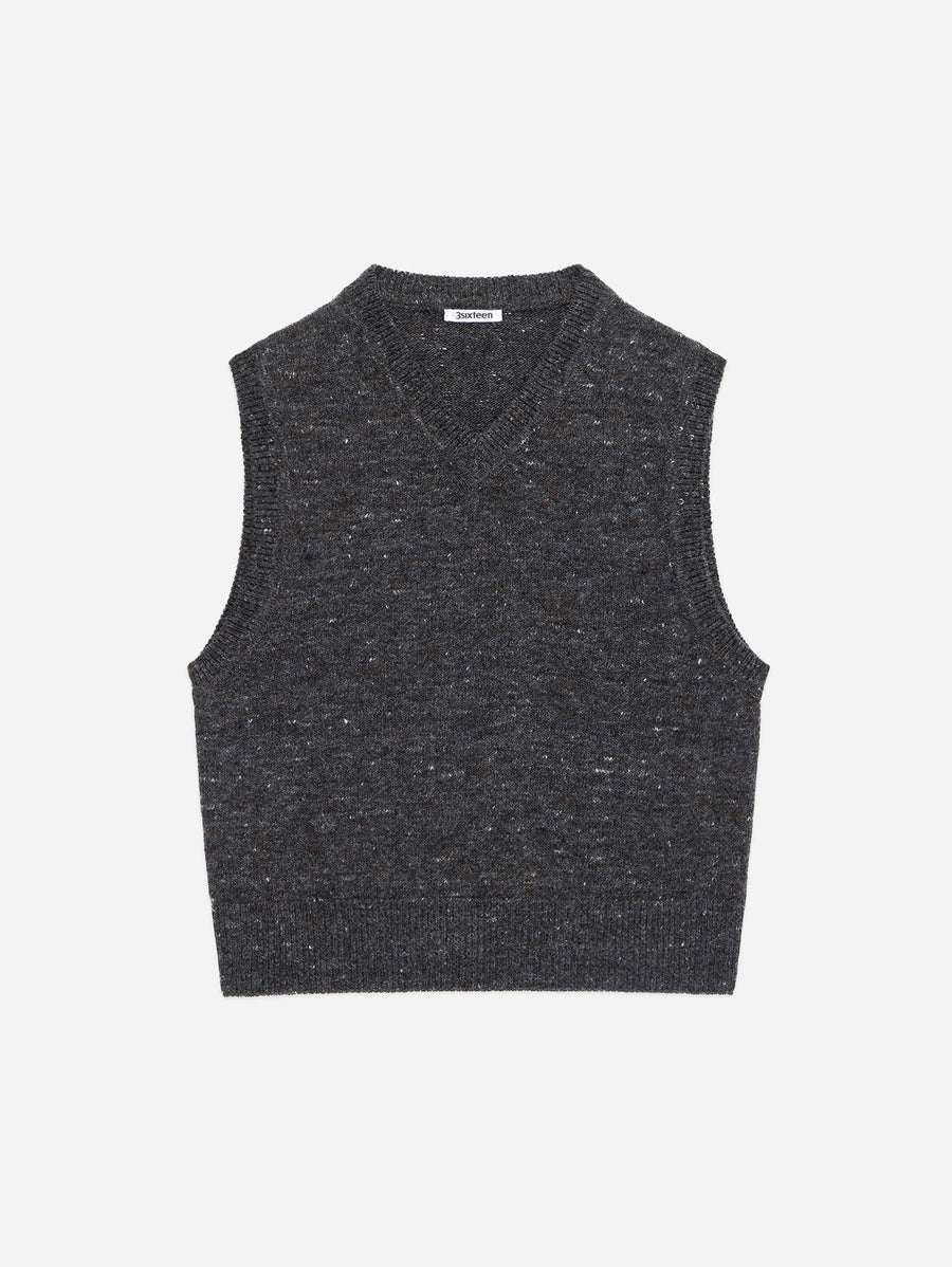 Sweater Vest ~ Pewter Tweed