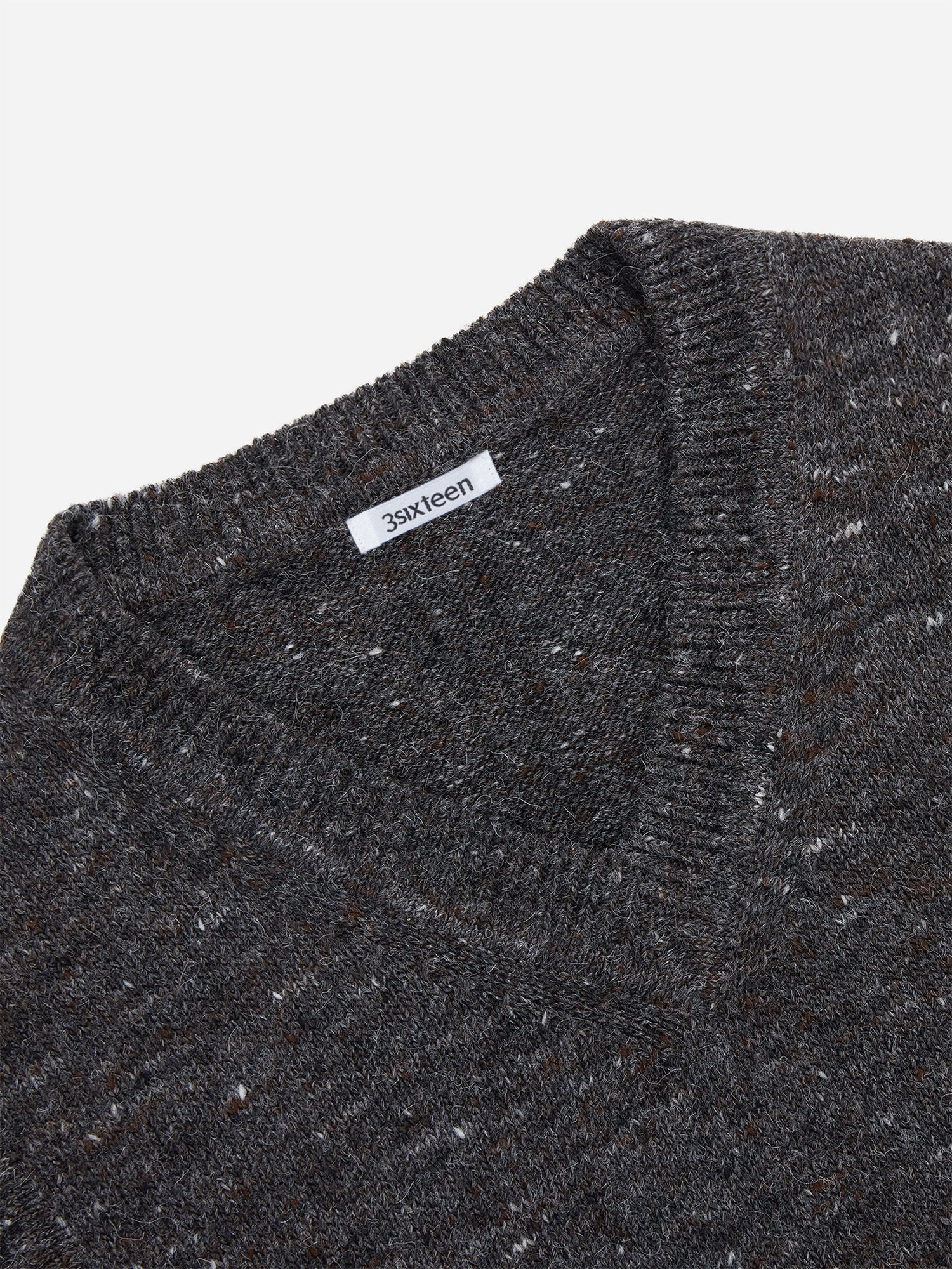 Sweater Vest ~ Pewter Tweed – 3sixteen