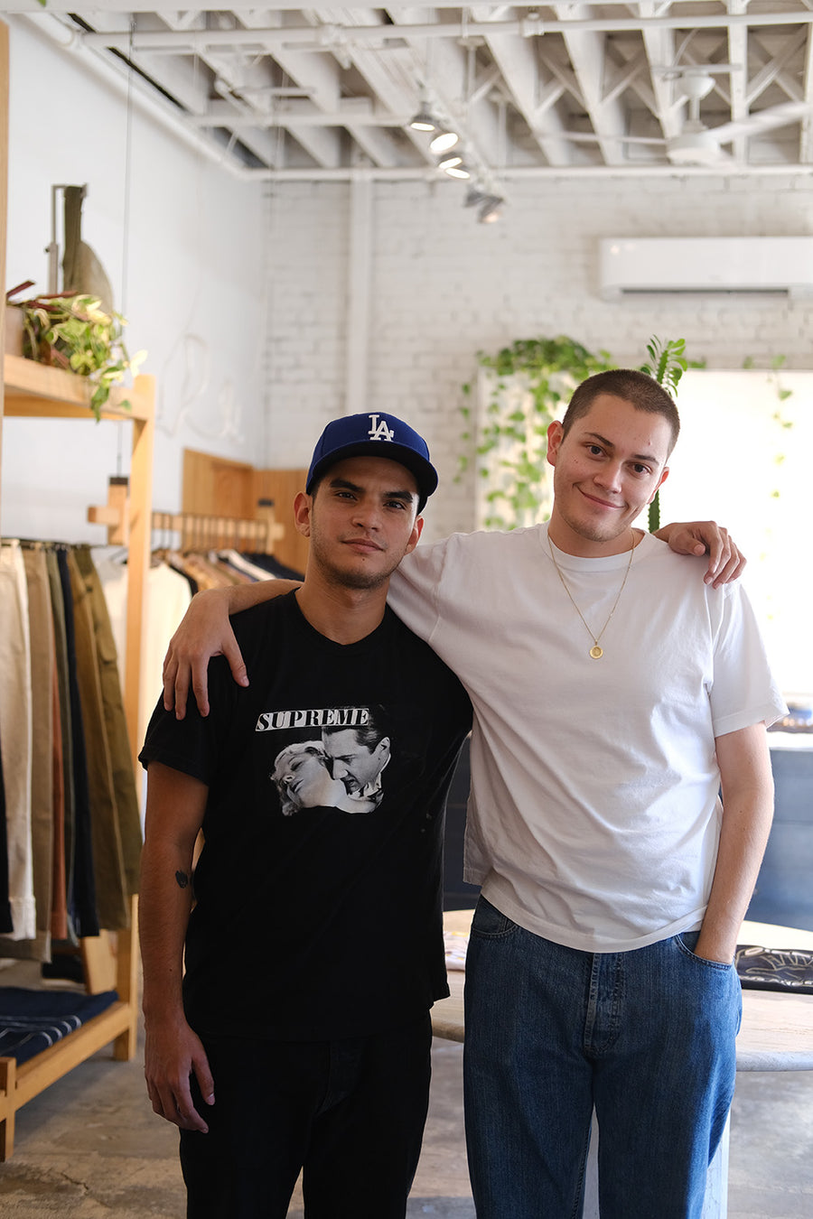 Two guys in a store.