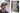 A diptych of a man in a baseball cap alongside a white column