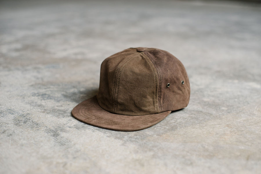 Close up view of details on front of hat.