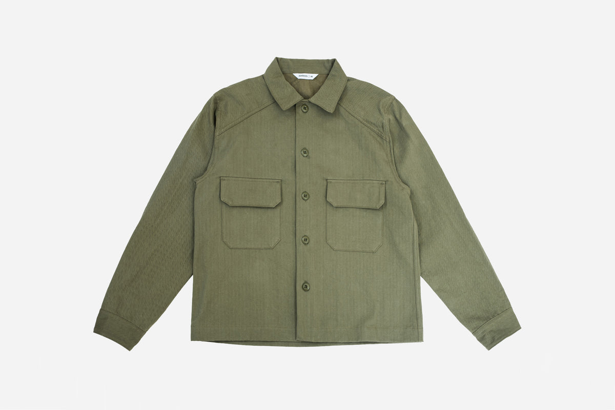 Officer Shirt ~ Washed Olive HBT – 3sixteen