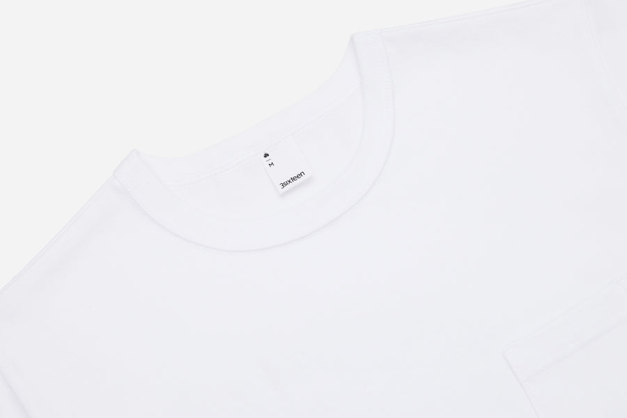 Heavyweight Pocket T-Shirt ~ White (2 Pack)